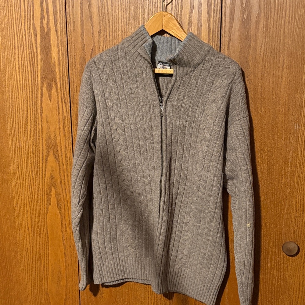 Columbia Men's Zip Up Sweater - Gray